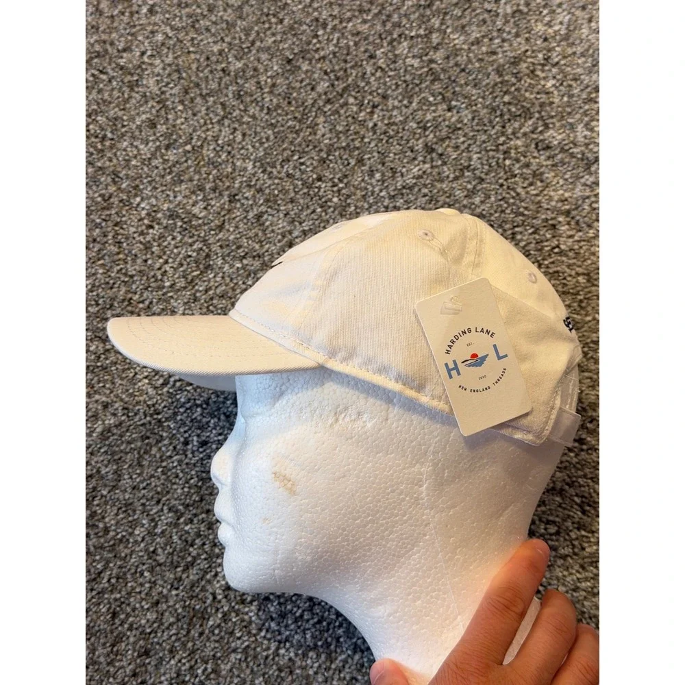 Harding Lane Hat Youth White Bud Dachshund Seaside Embroidered Baseball Cap